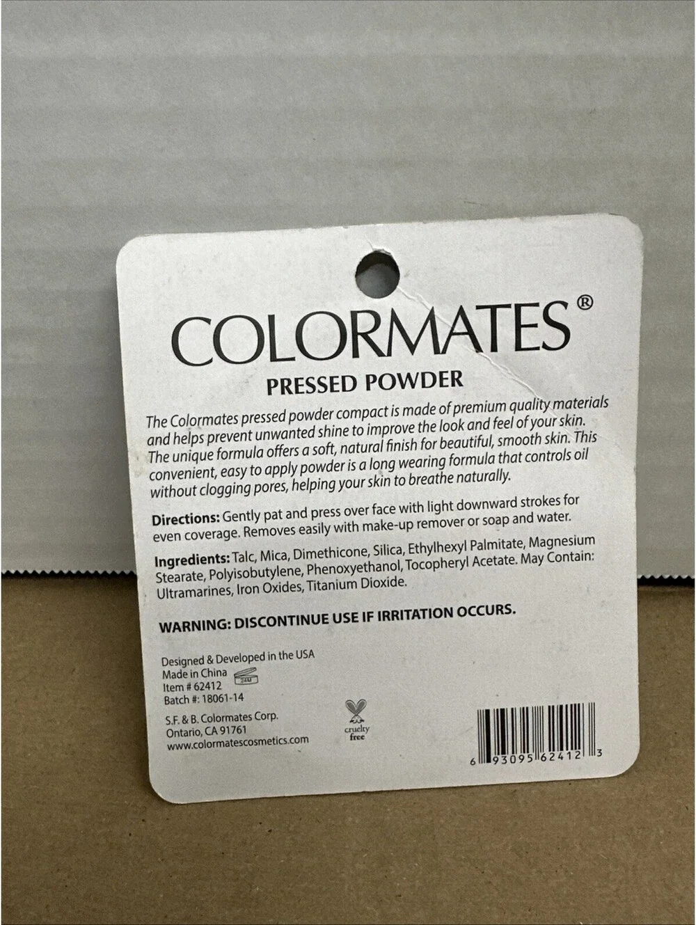 Colormates Pressed Powder  Natural Beige 62412